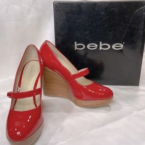 Bebe Red wedge